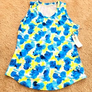 NWT JoFit Vibrant Blue and Yellow Volley Tank Top S